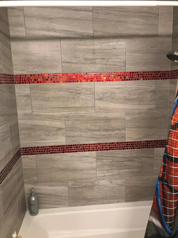 shower wall remodel